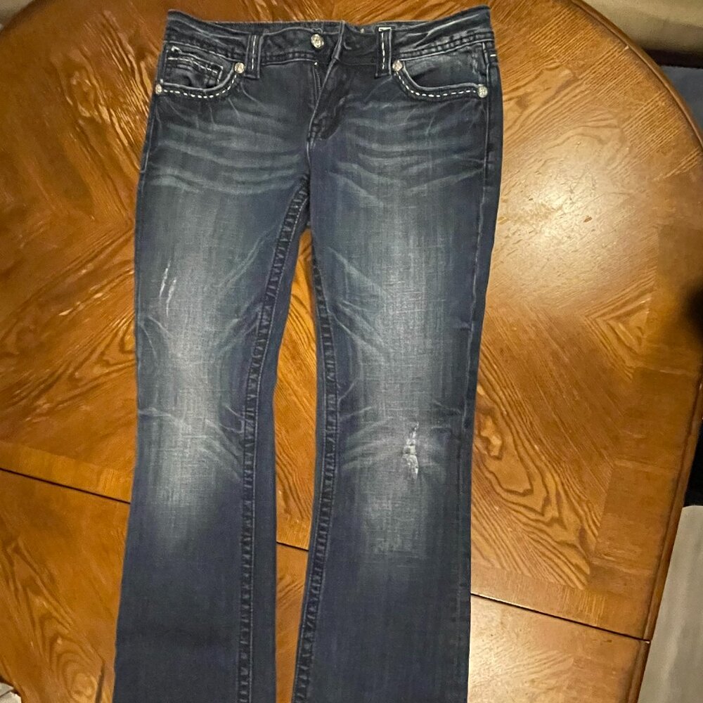 Miss Me Womens Jeans: NO: JW530533: Boot Cut: Size 31/34:Country/Western: Buckle